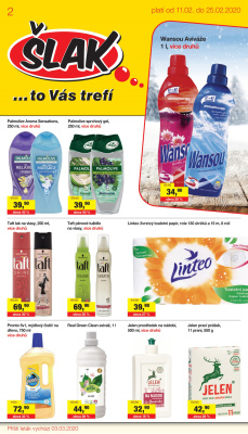 aktuální leták Šlak drogerie 11.2.2020-25.2.2020