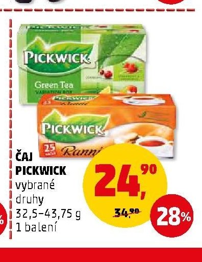 ČAJ PICKWICK vybrané druhy 32,5-43,75 g - Penny Market aktualniletaky.eu