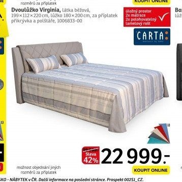 Dvoulůžko Virginia - ASKO aktualniletaky.eu