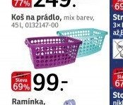 Koš na prádlo, mix barev, 45 l