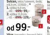 Svícen, sklo/cement