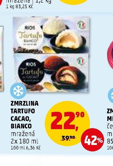 Zmrzlina Tartufo Cacao, Bianco mražená 2x 180 ml - Penny Market aktualniletaky.eu