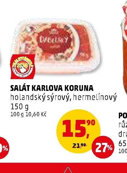 Salát Karlova Koruna holandský sýrový, hermelínový 150 g - Penny Market aktualniletaky.eu