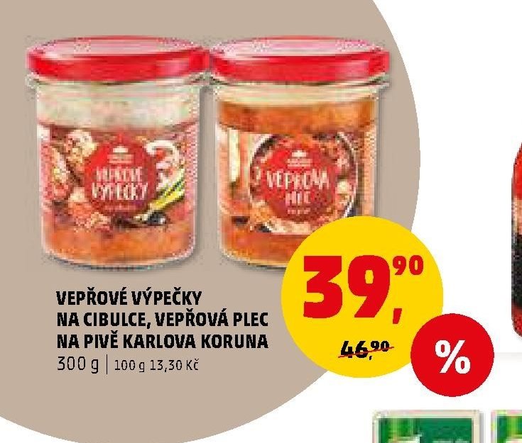 VEPŘOVÉ VÝPEČKY NA CIBULCE, VEPŘOVÁ PLEC NA PIVĚ KARLOVA KORUNA - Penny Market aktualniletaky.eu