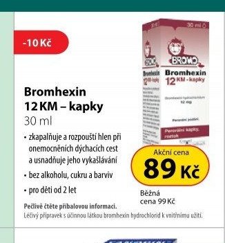 Bromhexin 12 KM – kapky 30 ml