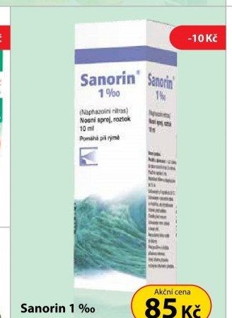 Sanorin 1 ‰ nosní sprej, roztok, 10 ml
