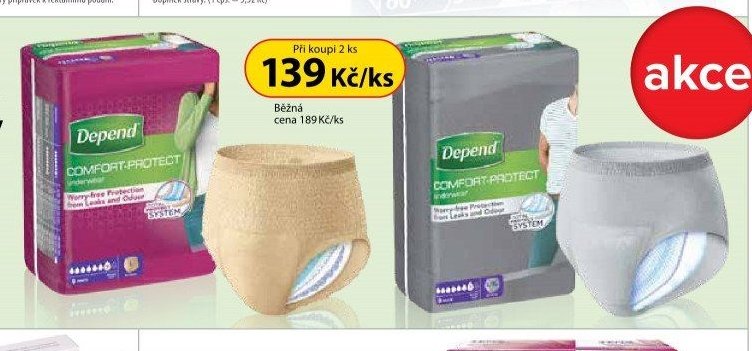 Depend absorpční navlékací kalhotky pro ženy a pro muže