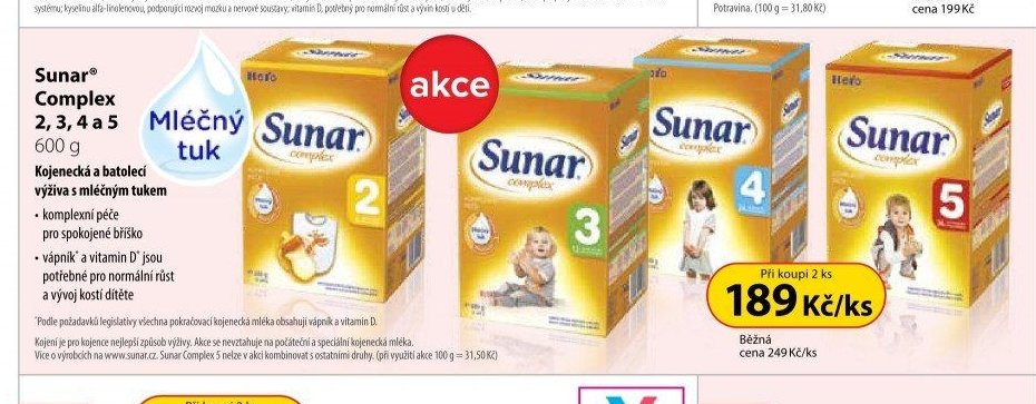 Sunar Complex 2, 3, 4 a 5 600 g