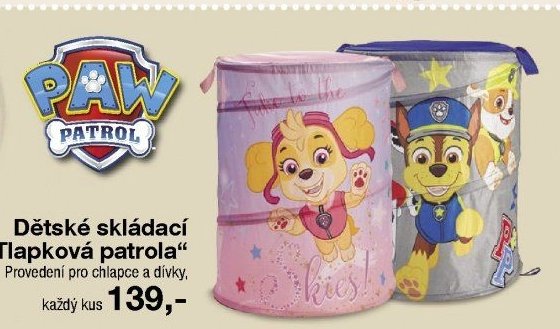 Dětské skládací koše „Tlapková patrola“