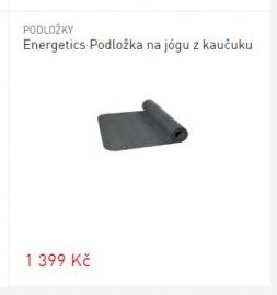 Energetics Podložka na jógu z kaučuku