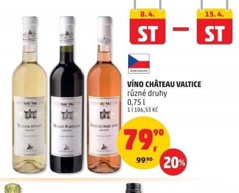 VÍNO CHÂTEAU VALTICE různé druhy - Penny Market aktualniletaky.eu