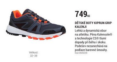 DĚTSKÉ BOTY KIPRUN GRIP KALENJI