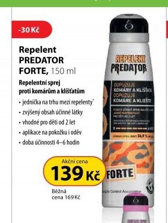 Repelent PREDATOR FORTE, 150 ml