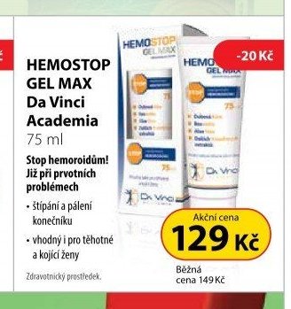HEMOSTOP GEL MAX Da Vinci Academia - Dr. Max aktualniletaky.eu