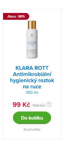 KLARA ROTT Antimikrobiální hygienický roztok na ruce
