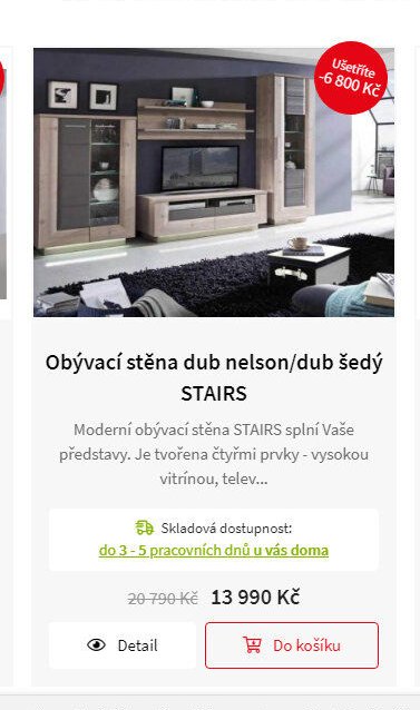 Obývací stěna dub nelson/dub šedý STAIRS