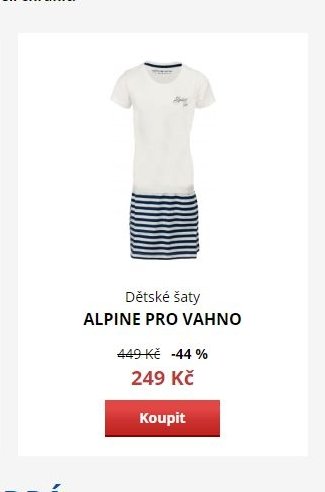 Dětské šaty ALPINE PRO VAHNO