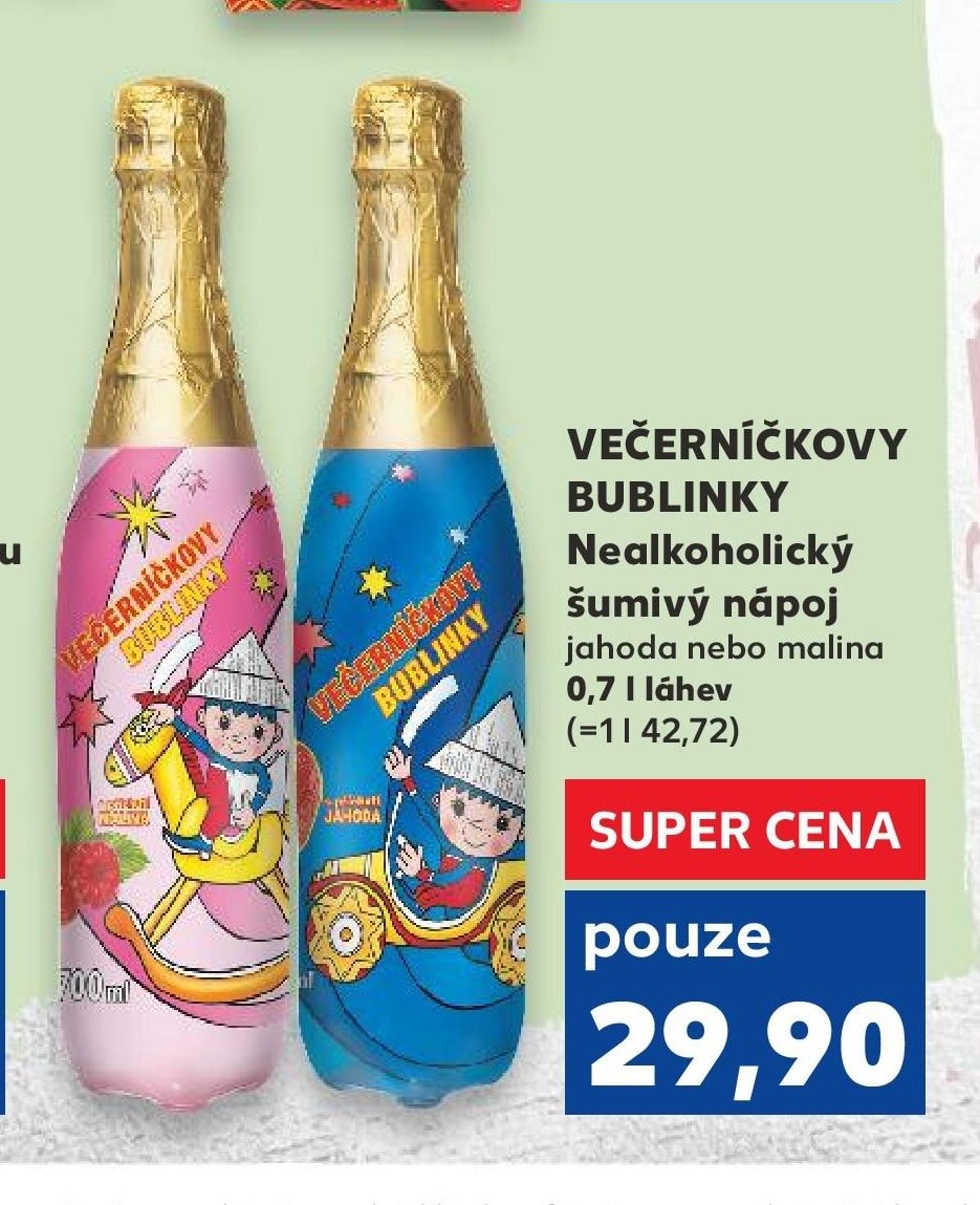 VEČERNÍČKOVY BUBLINKY Nealkoholický šumivý nápoj