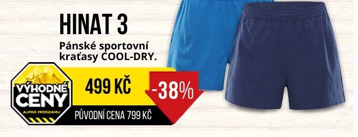 Pánské sportovní kraťasy COOL-DRY HINAT 3 - ALPINE PRO aktualniletaky.eu