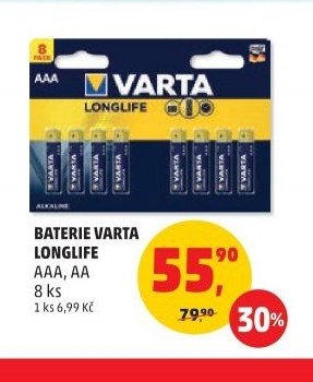 BATERIE VARTA LONGLIFE AAA, AA - Penny Market aktualniletaky.eu