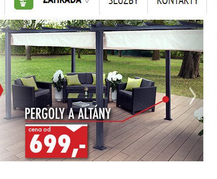 Pergoly a altány