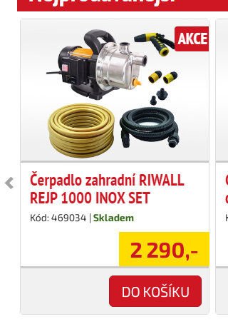 Čerpadlo zahradní RIWALL REJP 1000 INOX SET