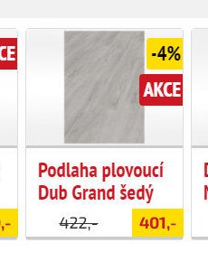 Podlaha plovoucí Dub Grand šedý