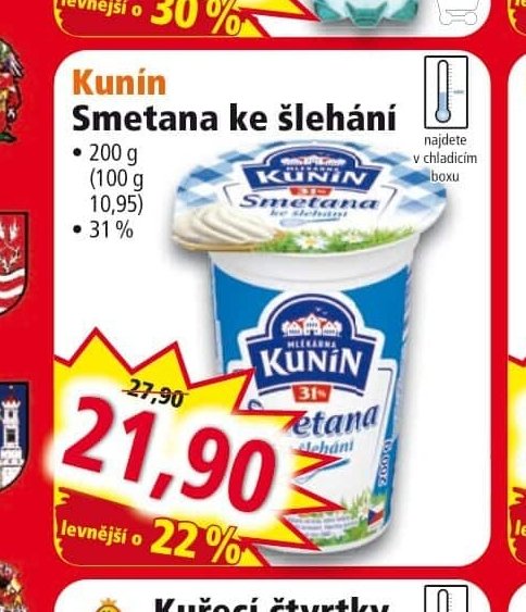Kunín Smetana ke šlehání