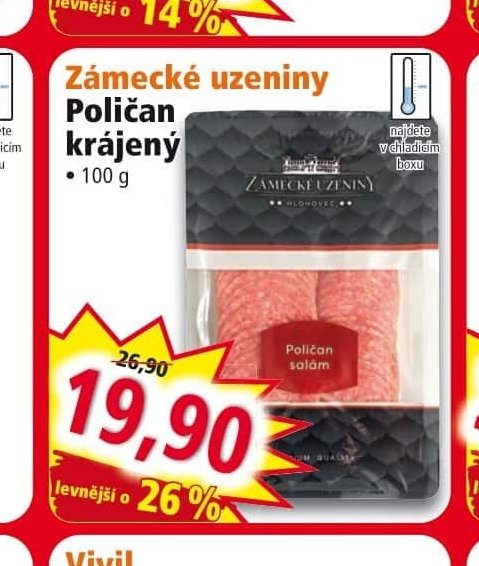 Zámecké uzeniny Poličan krájený