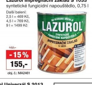 Lazurol Impregnační základ S 1033