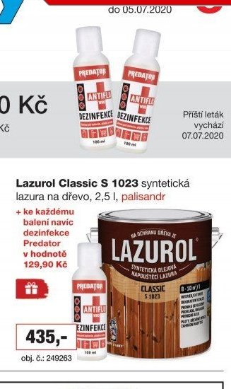 Lazurol Classic S 1023 syntetická lazura na dřevo