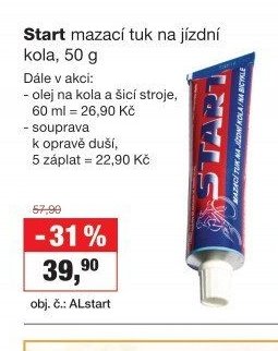 Start mazací tuk na jízdní kola, 50 g