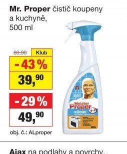 Mr. Proper čistič koupelny a kuchyně, 500 ml