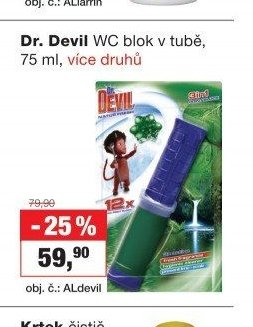 Dr. Devil WC blok v tubě, 75 ml