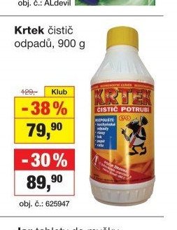 Krtek čistič odpadů, 900 g