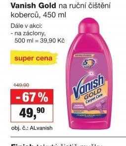 Vanish Gold na ruční čištění koberců, 450 ml
