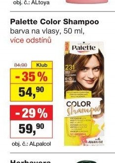 Palette Color Shampoo barva na vlasy, 50 ml