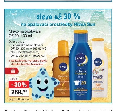 Nivea Sun Mléko na opalování, OF 20, 400 ml