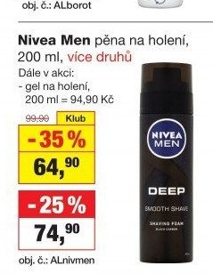 Nivea Men pěna na holení, 200 ml