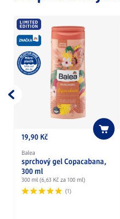 Balea sprchový gel Copacabana, 300 ml - dm drogerie aktualniletaky.eu