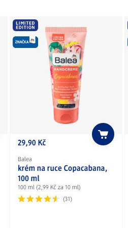 Balea krém na ruce Copacabana, 100 ml - dm drogerie aktualniletaky.eu
