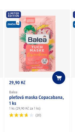 Balea pleťová maska Copacabana, 1 ks - dm drogerie aktualniletaky.eu