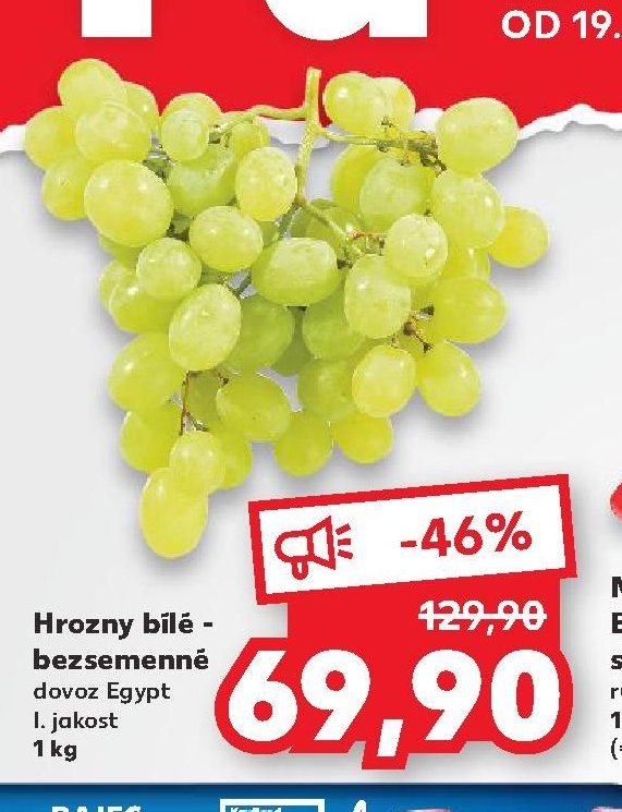 Hrozny bílé - bezsemenné