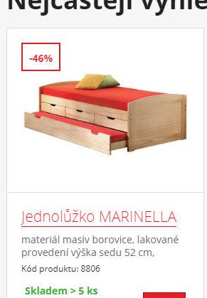 Jednolůžko MARINELLA