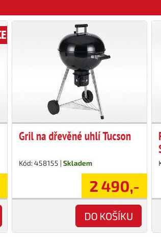 Gril na dřevěné uhlí Tucson