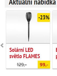 Solární LED světlo FLAMES