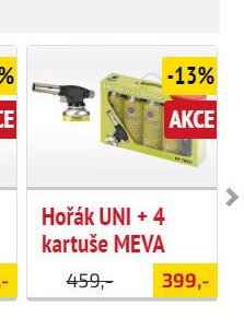Hořák UNI + 4 kartuše MEVA