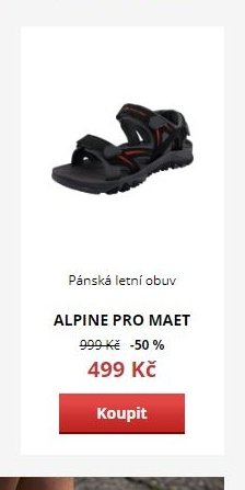 Pánská letní obuv ALPINE PRO MAET