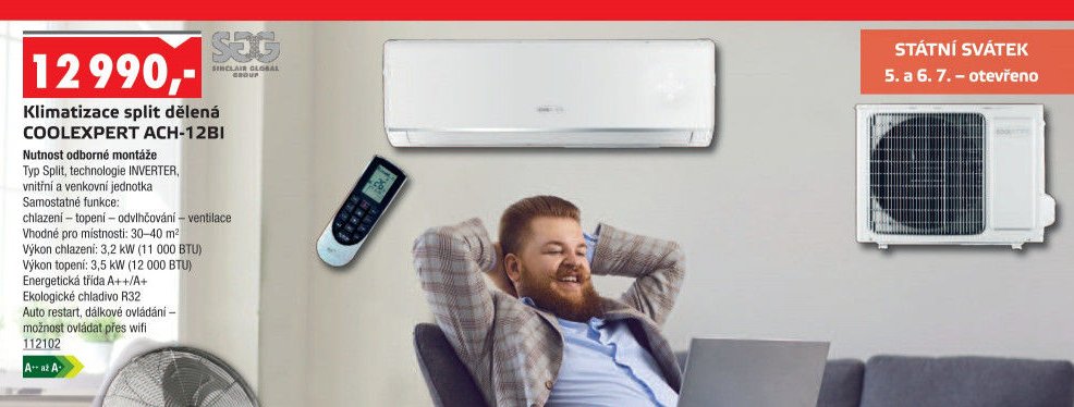 Klimatizace split dělená COOLEXPERT ACH-12BI