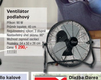 Ventilátor podlahový